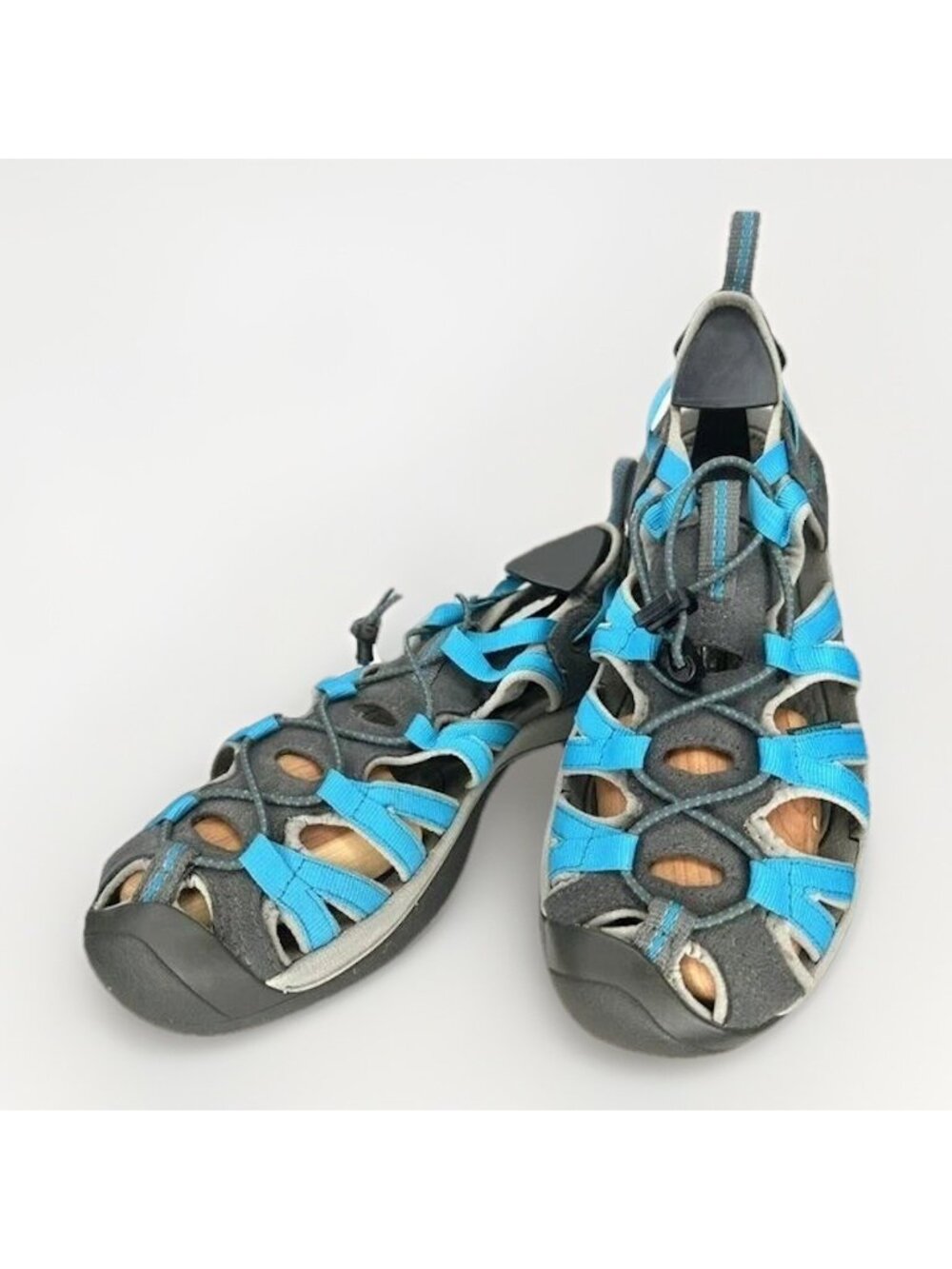 Keen Whisper Sport Sandals Womens 10 Blue Aqua Waterproof Hiking Outdoor Trail